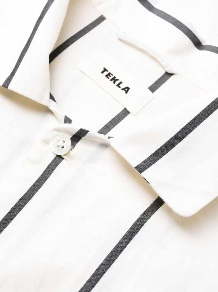 White Striped Organic Cotton Pyjama Shirt