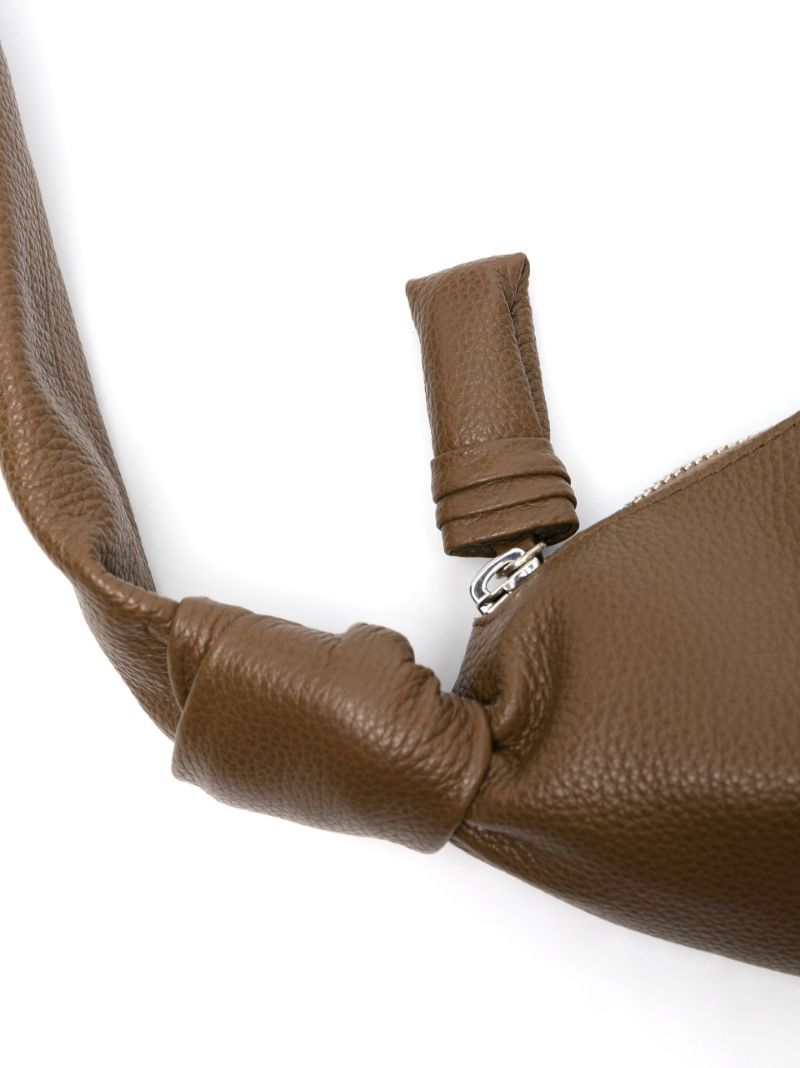Brown Croissant Leather Shoulder Bag