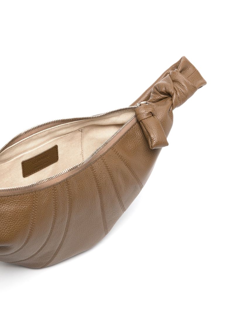Brown Croissant Leather Shoulder Bag