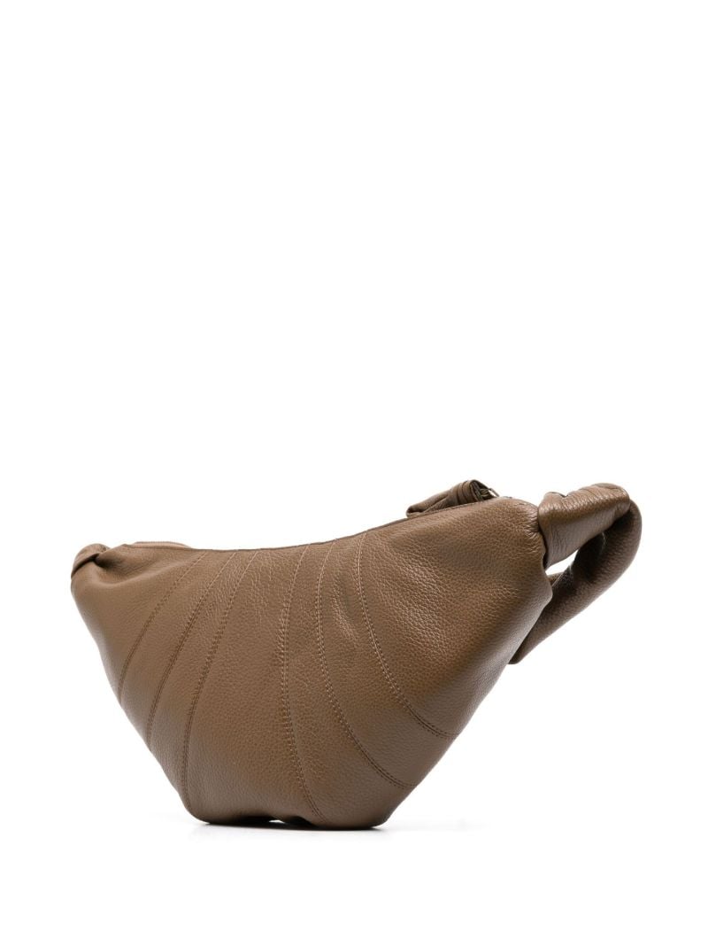 Brown Croissant Leather Shoulder Bag