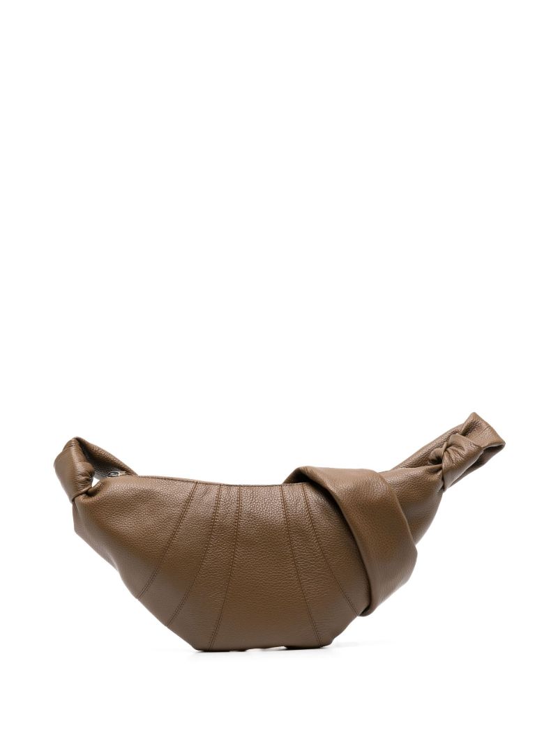 Brown Croissant Leather Shoulder Bag
