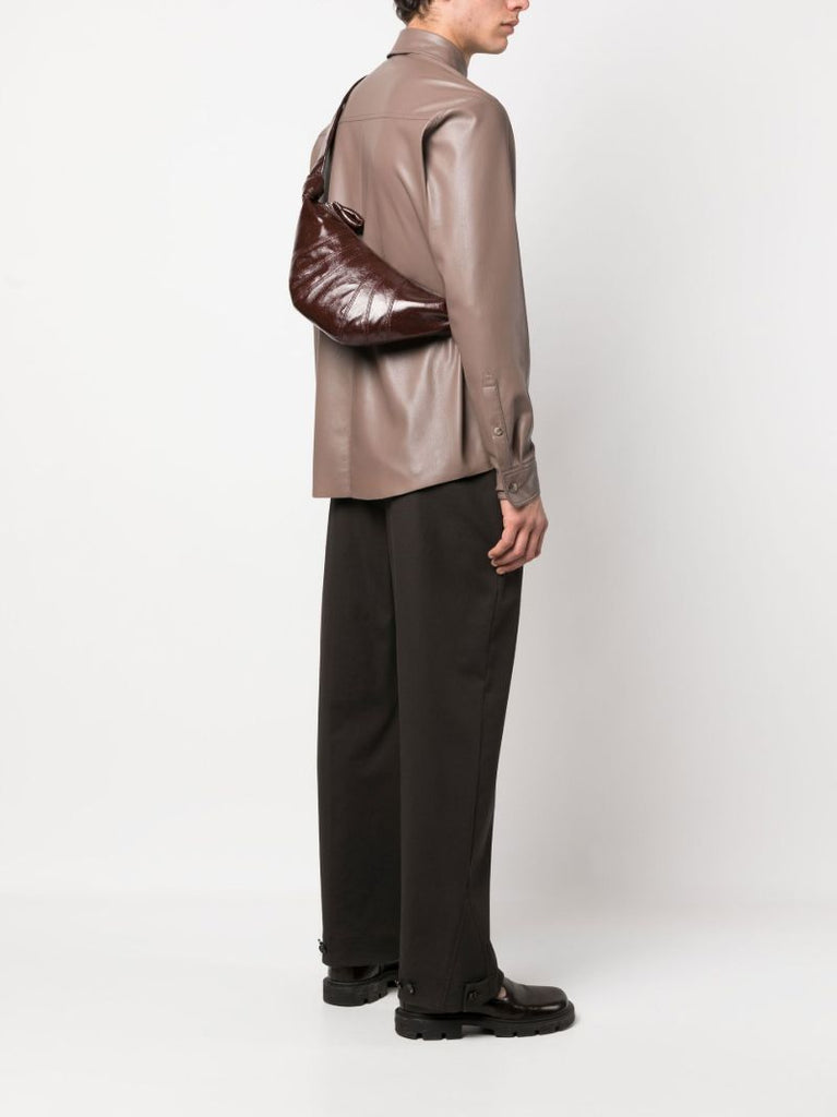 Brown Croissant Cross Body Bag