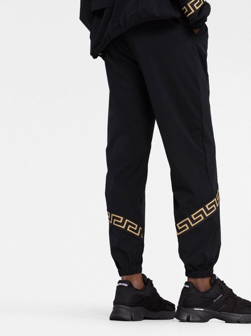 Black La Greca Print Track Pants
