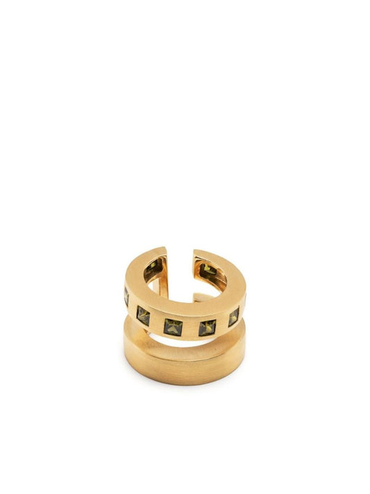 Gold-plated Arch Double Cubic Zirconia Ear Cuff