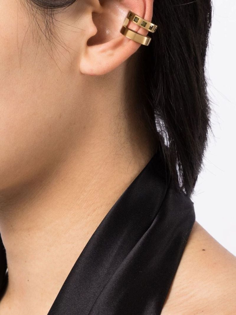 Gold-plated Arch Double Cubic Zirconia Ear Cuff
