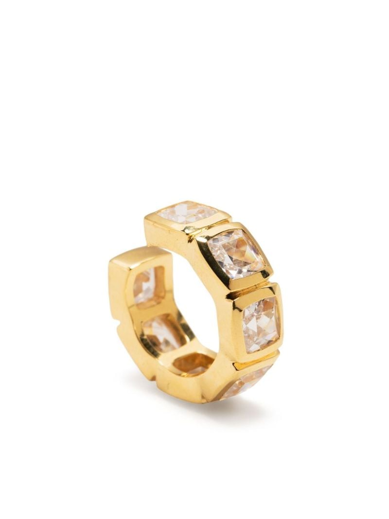 Gold-plated Cushion Cubic Zirconia Ear Cuff