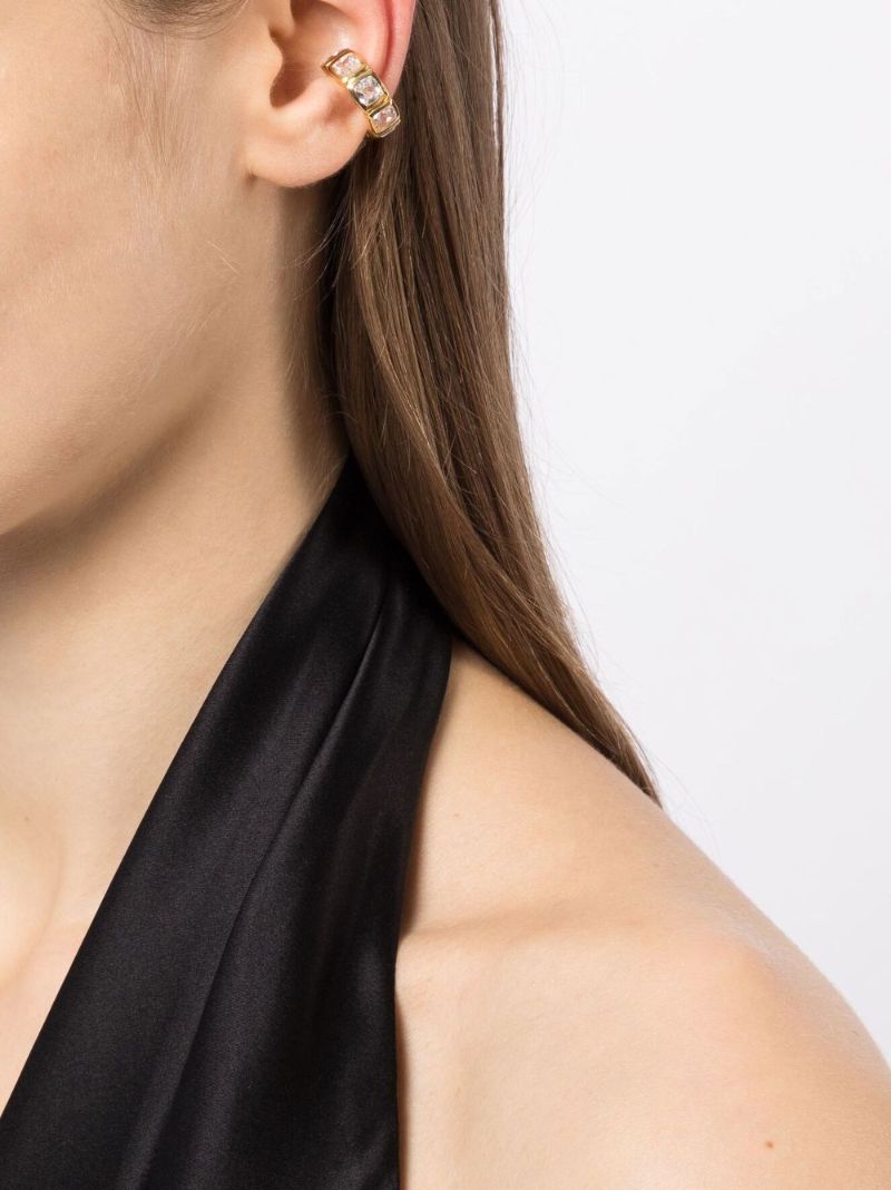 Gold-plated Cushion Cubic Zirconia Ear Cuff