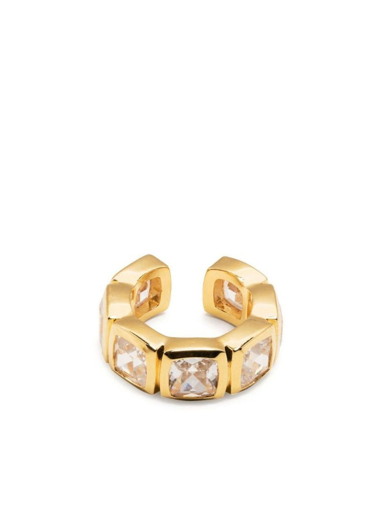 Gold-plated Cushion Cubic Zirconia Ear Cuff