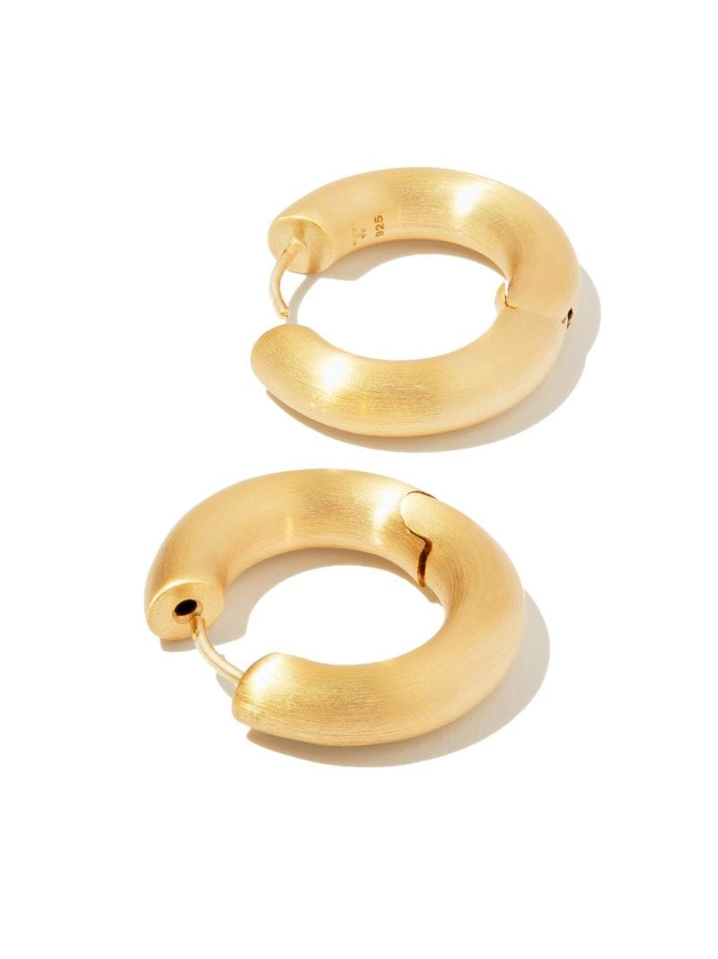 Gold-plated Chunky Medium Hoop Earrings
