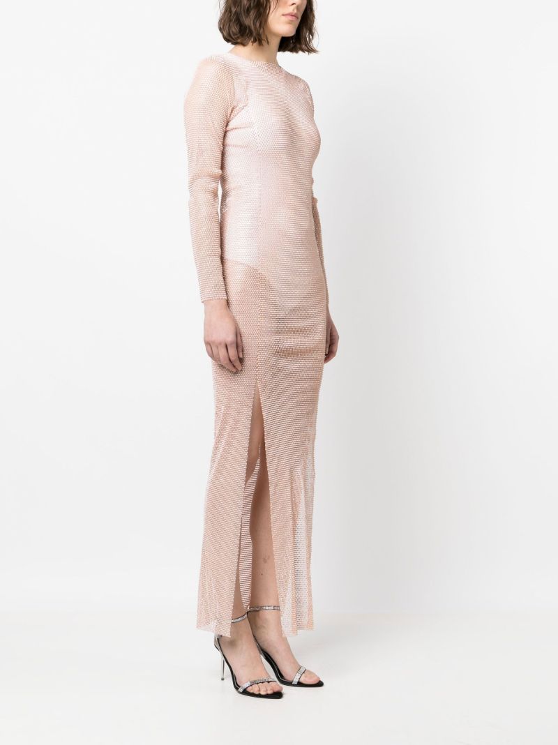 Pink Midnight Glow Rhinestone Embellished Dress