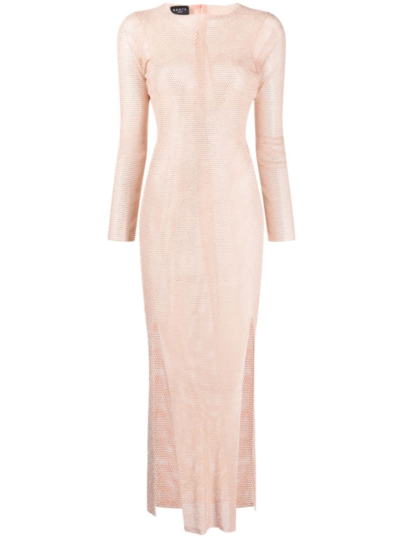 Pink Midnight Glow Rhinestone Embellished Dress