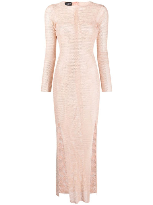 Pink Midnight Glow Rhinestone Embellished Dress