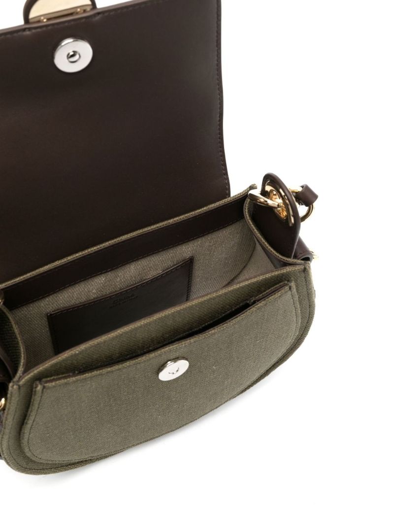 Green Tess Small Linen Cross Body Bag