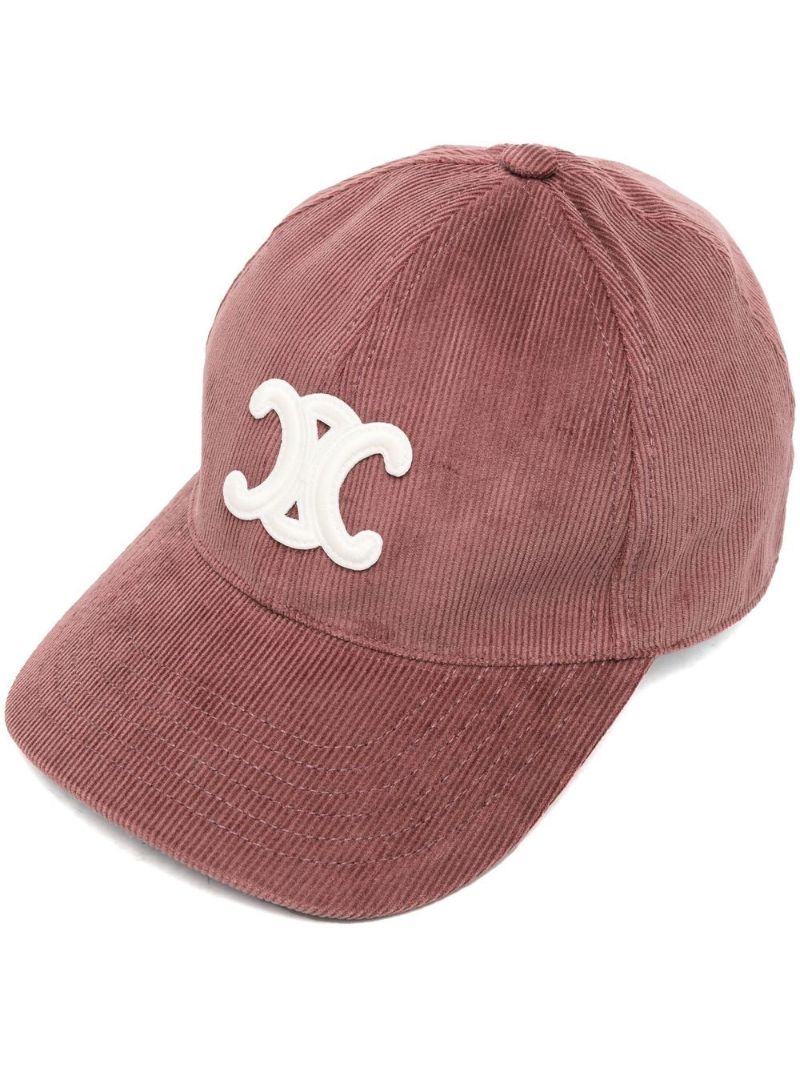 Pink Triomphe Corduroy Baseball Cap
