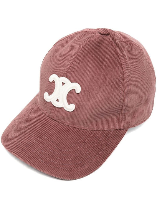 Pink Triomphe Corduroy Baseball Cap