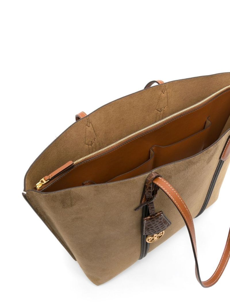 Brown Large Suede Tote Bag