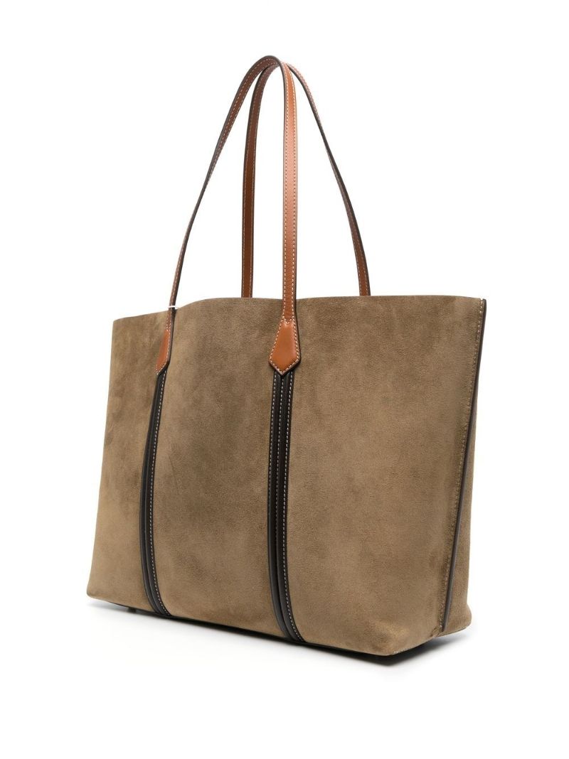 Brown Large Suede Tote Bag
