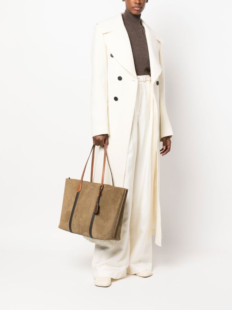 Brown Large Suede Tote Bag