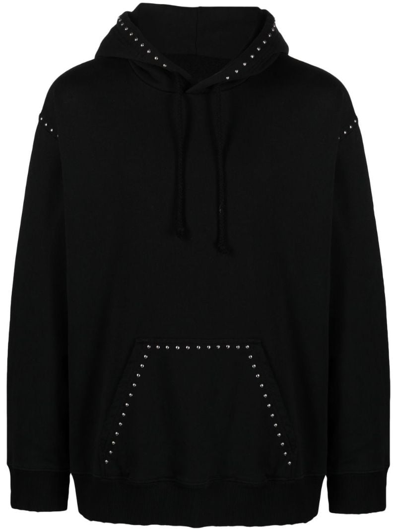 Black Stud-embellished Hoodie
