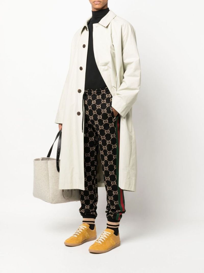 Black Gg Jacquard Track Pants