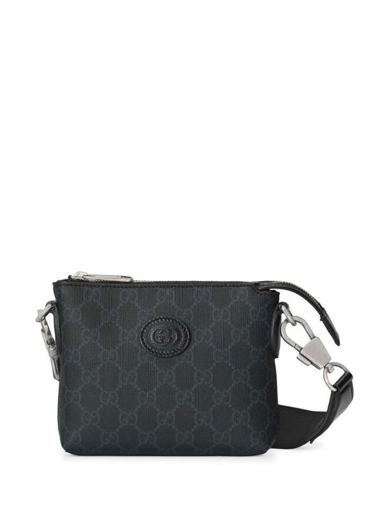 Black Interlocking G Messenger Bag