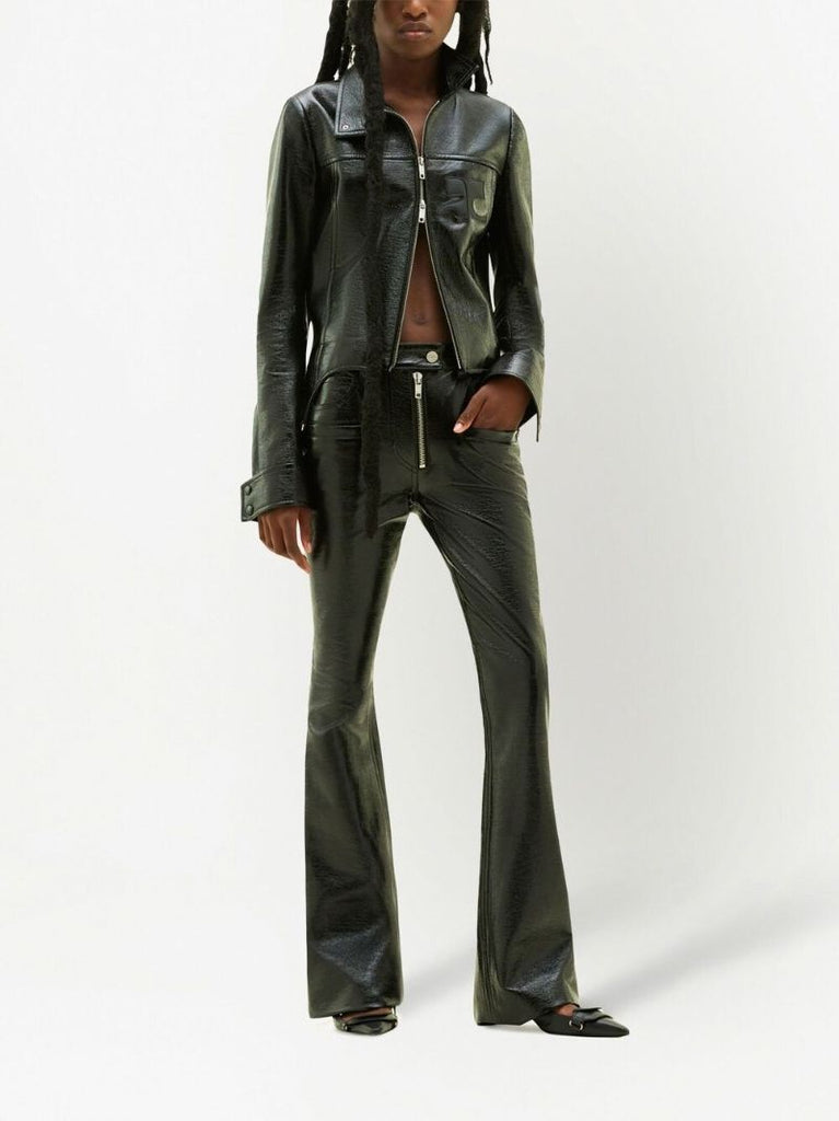 Black Corolle Vinyl Trousers