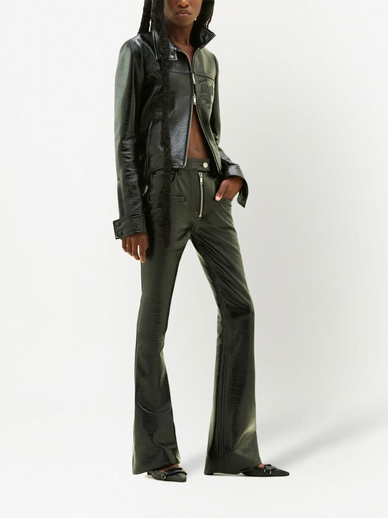 Black Corolle Vinyl Trousers