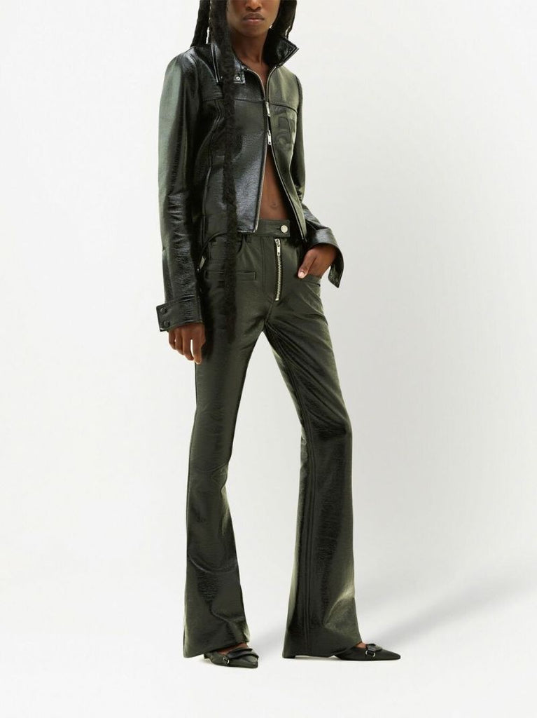 Black Corolle Vinyl Trousers