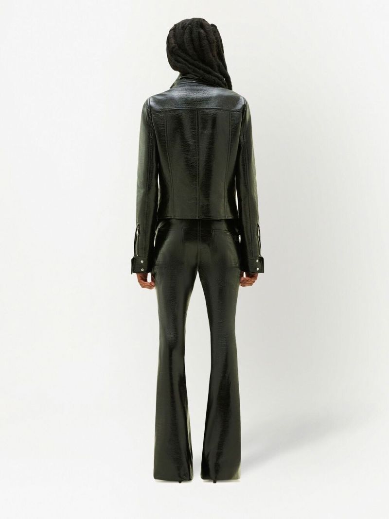 Black Corolle Vinyl Trousers