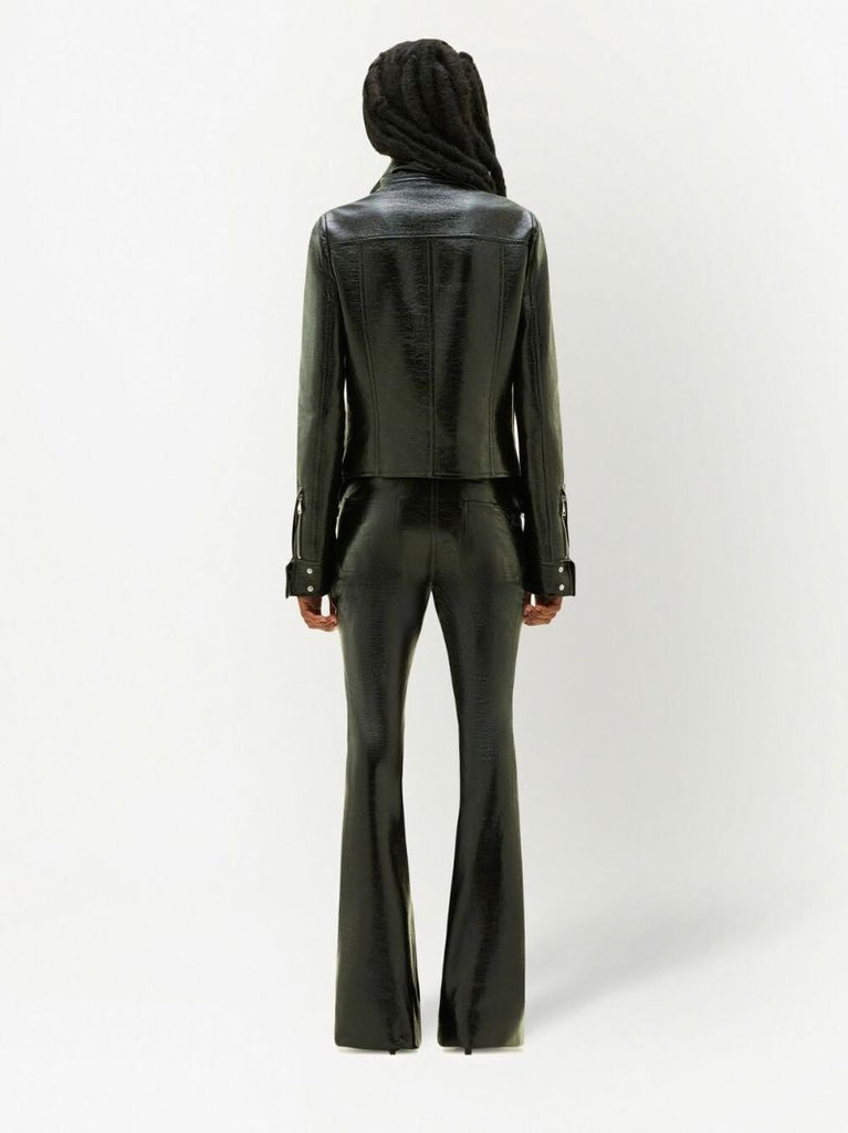 Black Corolle Vinyl Trousers