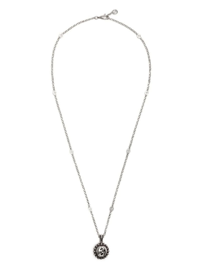 Sterling Silver Interlocking G Necklace