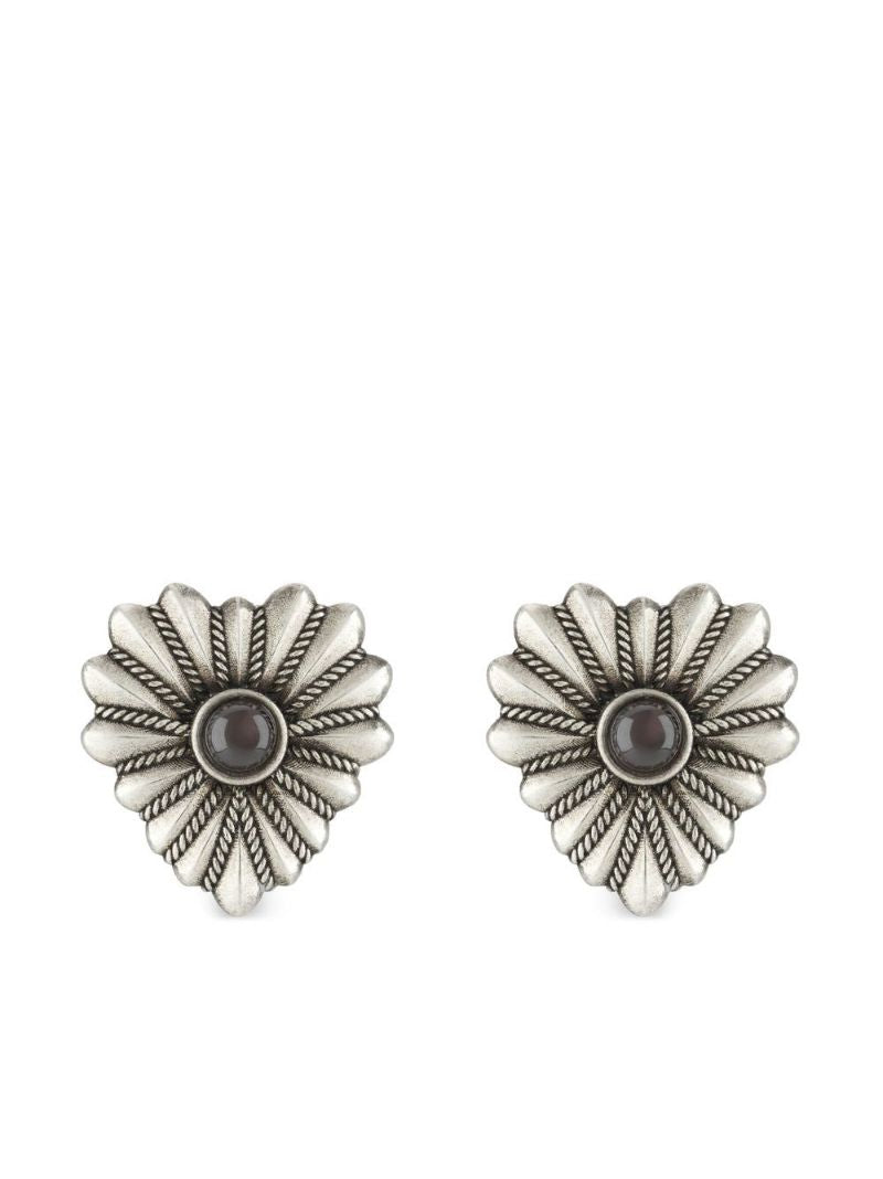 Sterling Silver Interlocking Heart Earrings