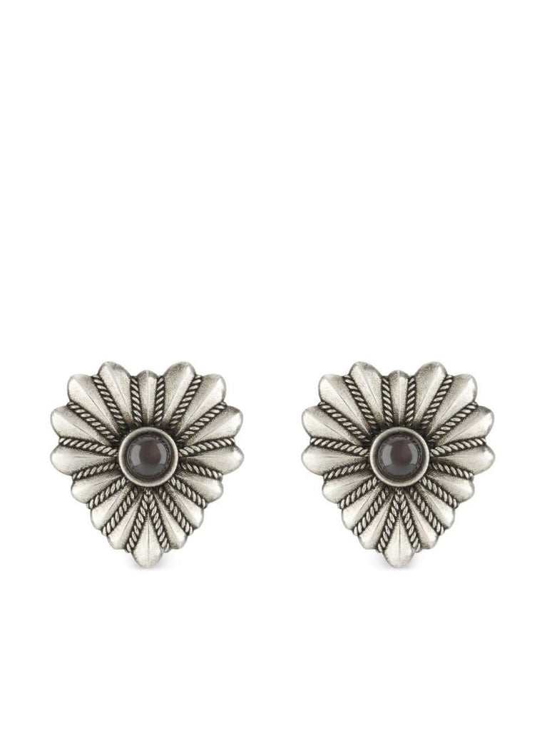 Sterling Silver Interlocking Heart Earrings