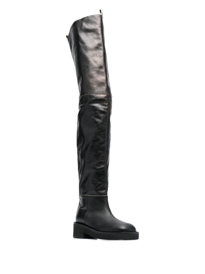 Black 55 Thigh-high Boots
