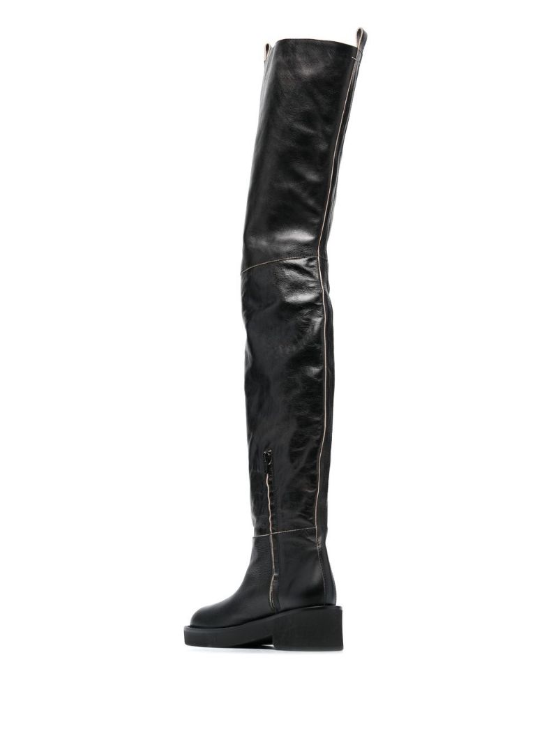 Black 55 Thigh-high Boots