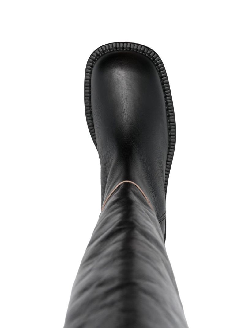 Black 55 Thigh-high Boots