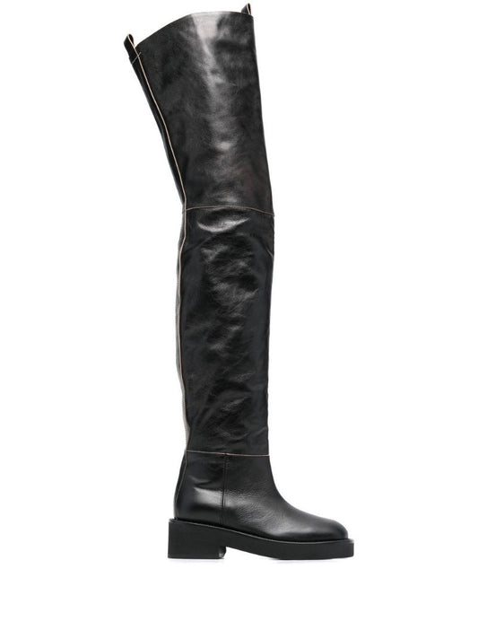 Black 55 Thigh-high Boots
