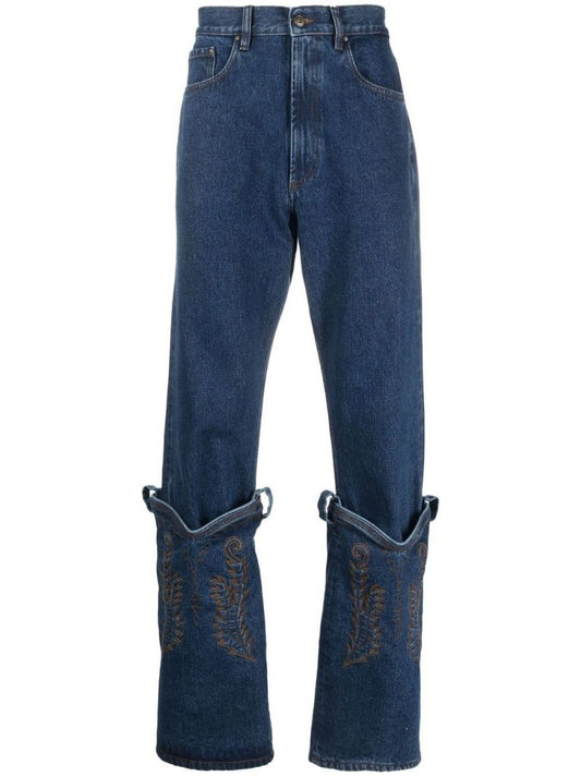 Blue Cowboy Straight-leg Jeans