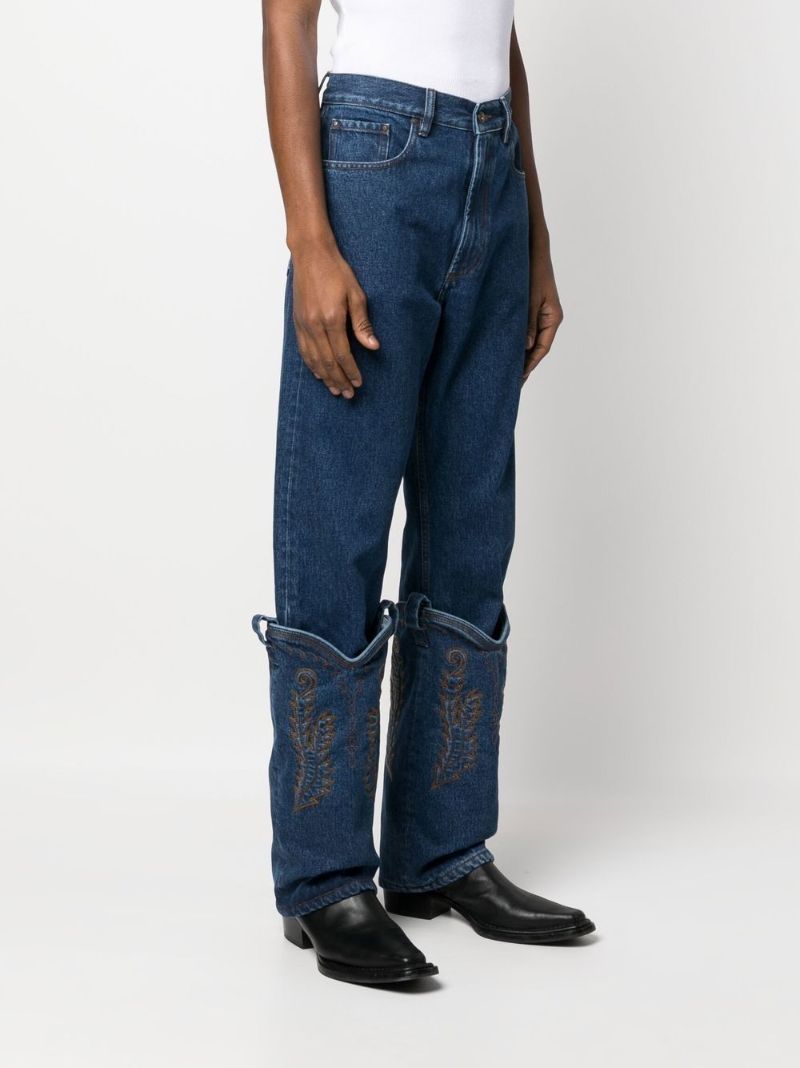 Blue Cowboy Straight-leg Jeans