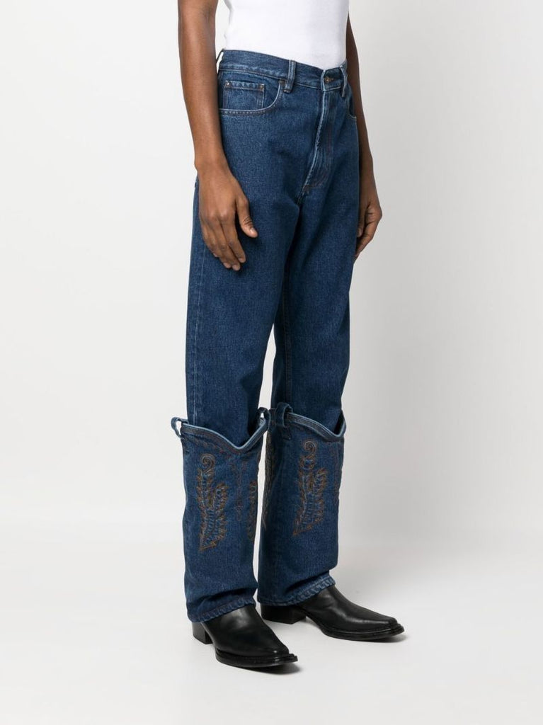 Blue Cowboy Straight-leg Jeans