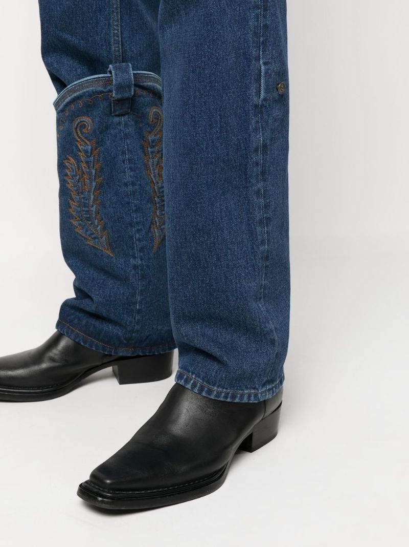 Blue Cowboy Straight-leg Jeans