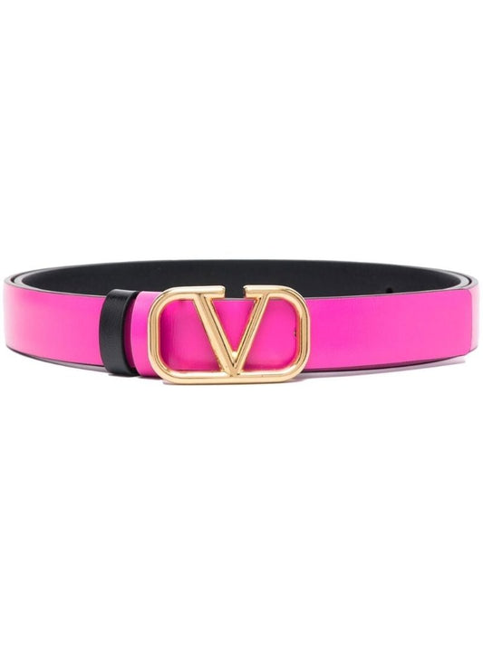 Pink Vlogo Leather Belt