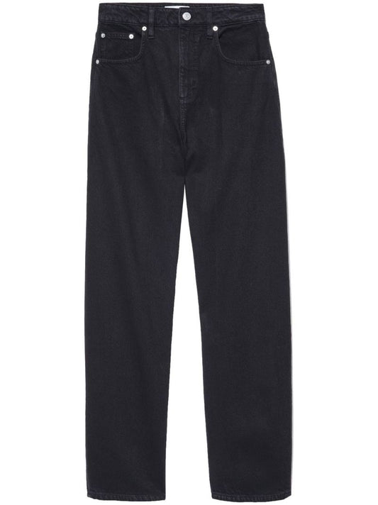 Black Barrel-leg High-rise Jeans