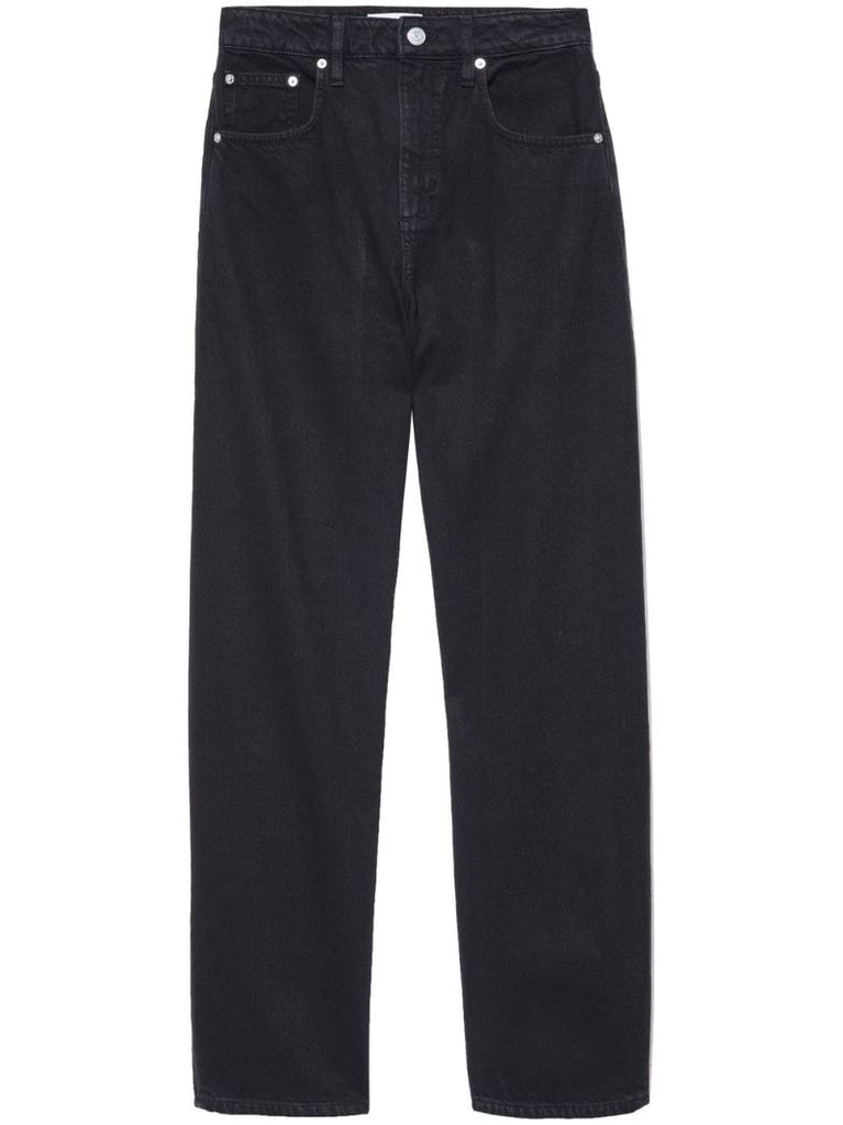 Black Barrel-leg High-rise Jeans