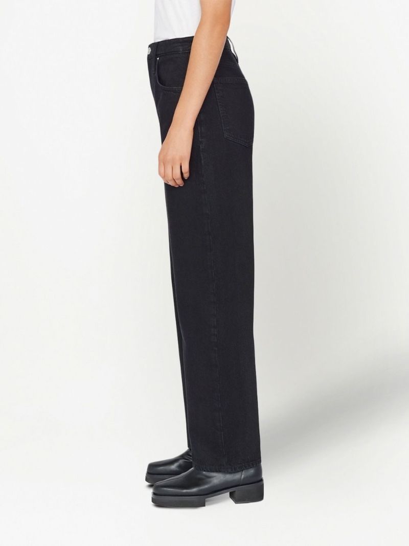 Black Barrel-leg High-rise Jeans