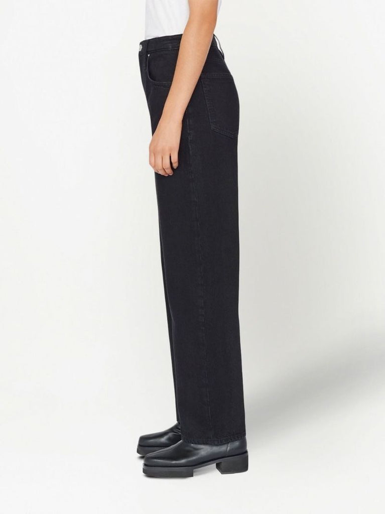 Black Barrel-leg High-rise Jeans