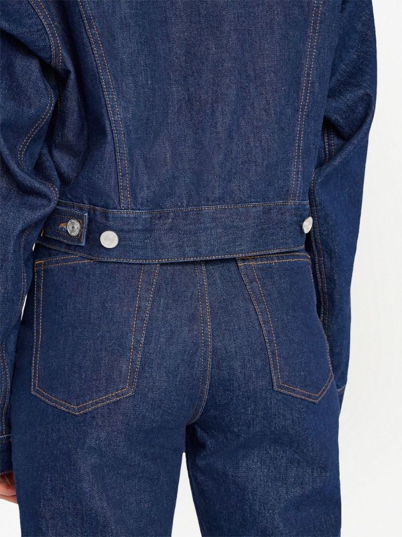 Blue Cropped Denim Jacket