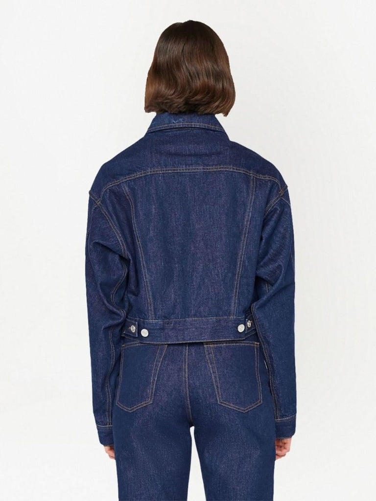 Blue Cropped Denim Jacket
