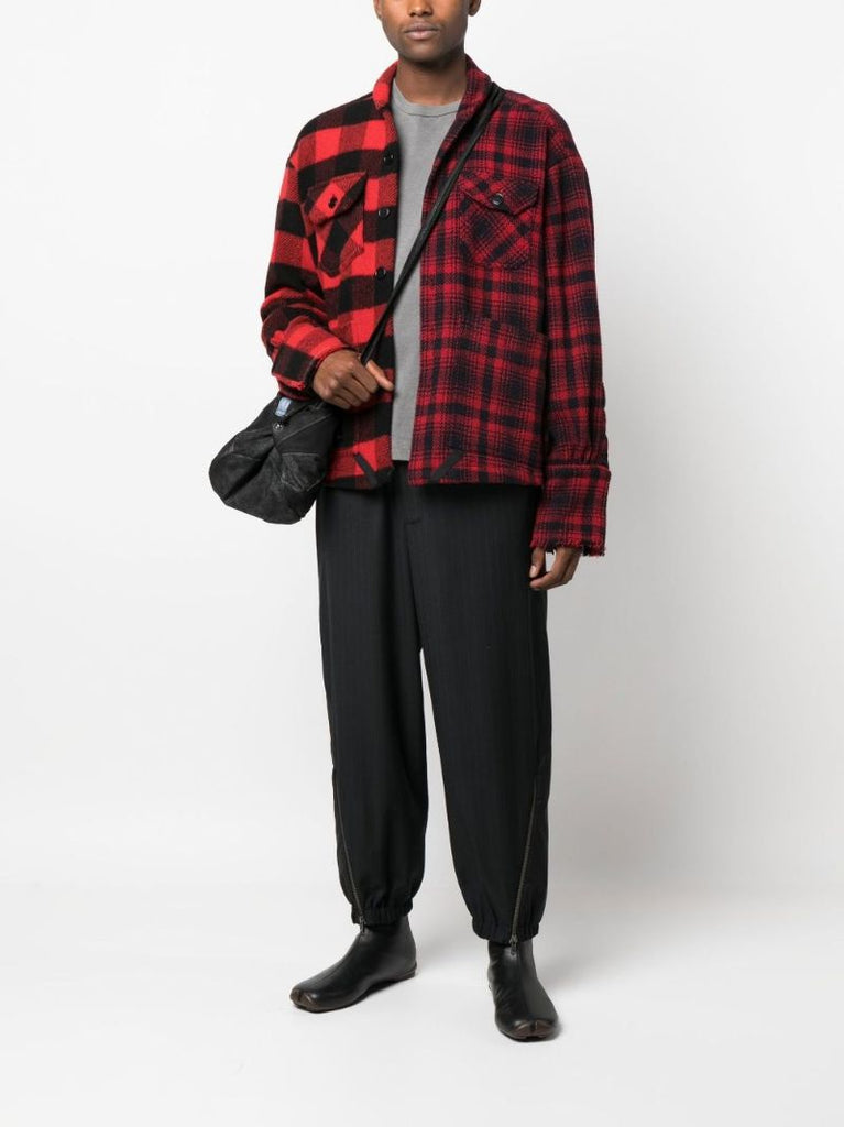 Red and Black Checked Wool Shirt