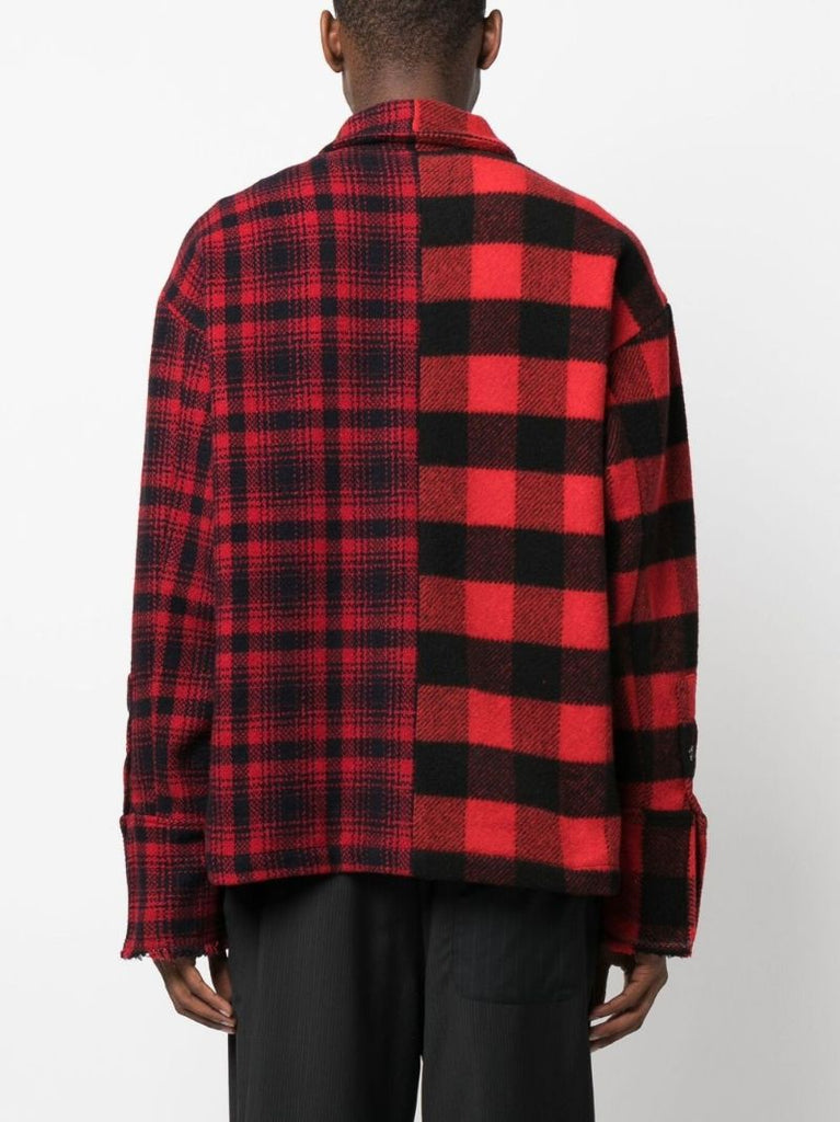 Red and Black Checked Wool Shirt